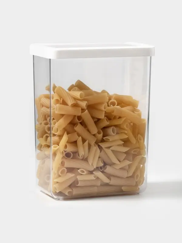 Банка для хранения сыпучих продуктов IDEA &laquo;Степ&raquo;, 2.5 л, 16&times;10&times;21 см, пластик, крышка белая