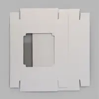 Коробка складная, крышка-дно,с окном, белая, 23 х 23 х 6,5 см