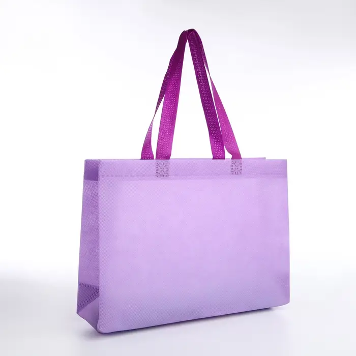 Шопер без застёжки, цвет сиреневый Шопер без застёжки, цвет сиреневый