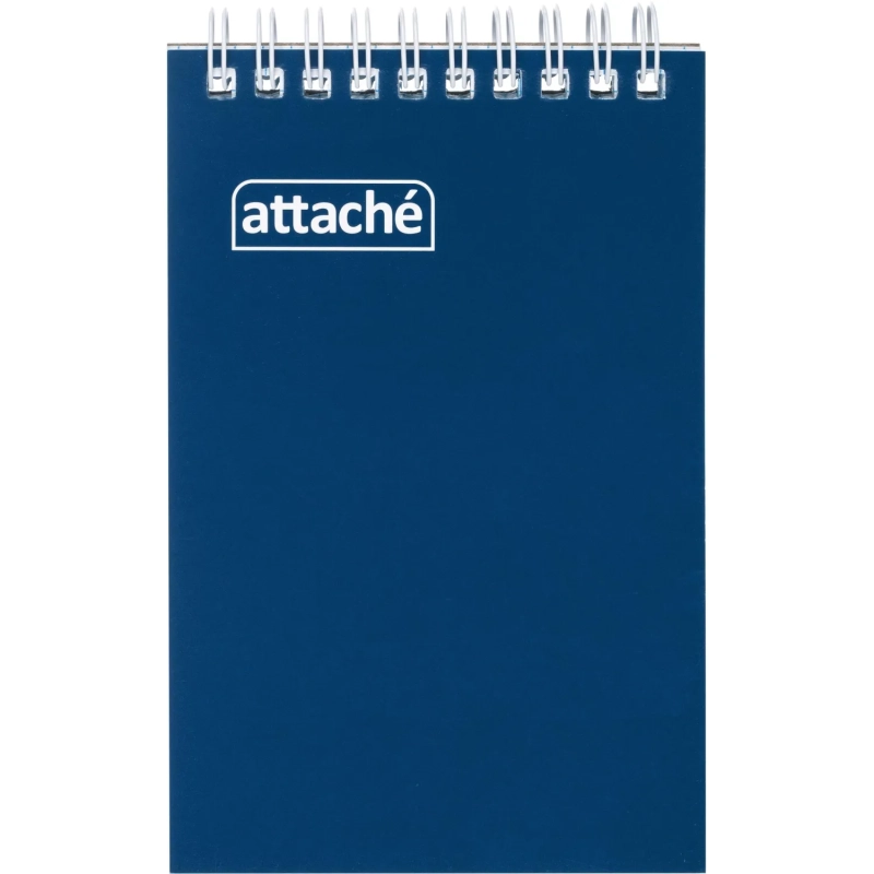 Блокнот на спирали А6 60л. ATTACHE, синий, блок 60г, обложка 215г