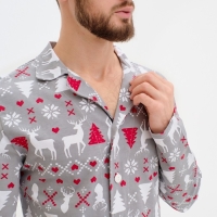 Пижама новогодняя мужская KAFTAN «Скандинавия», размер 50