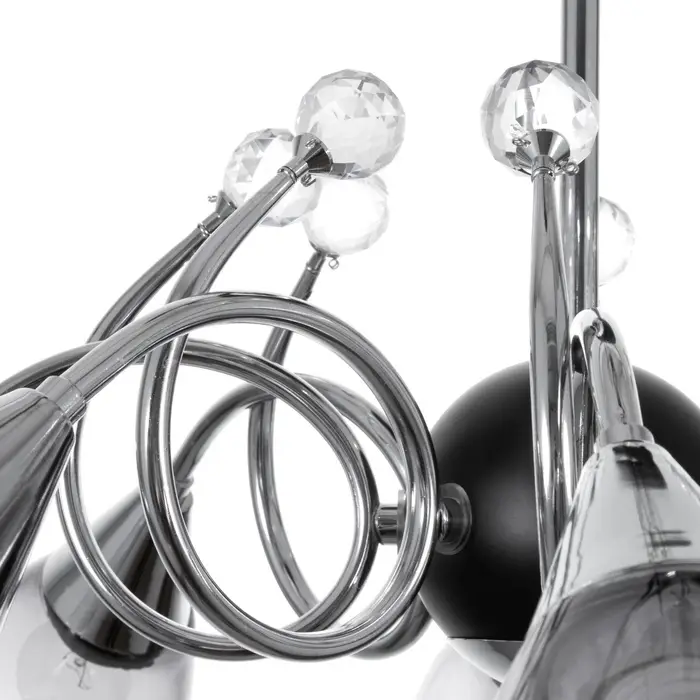 Светильник потолочный BayerLux &laquo;Марианна&raquo;, люстра 8хЕ27, 40 Вт, чёрный, 77&times;77&times;33 см