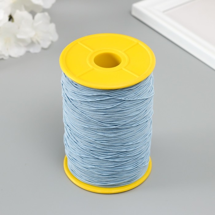 Спандекс для бисера, длина 500 м, цв. голубой Спандекс для бисера, длина 500 м, цв. голубой