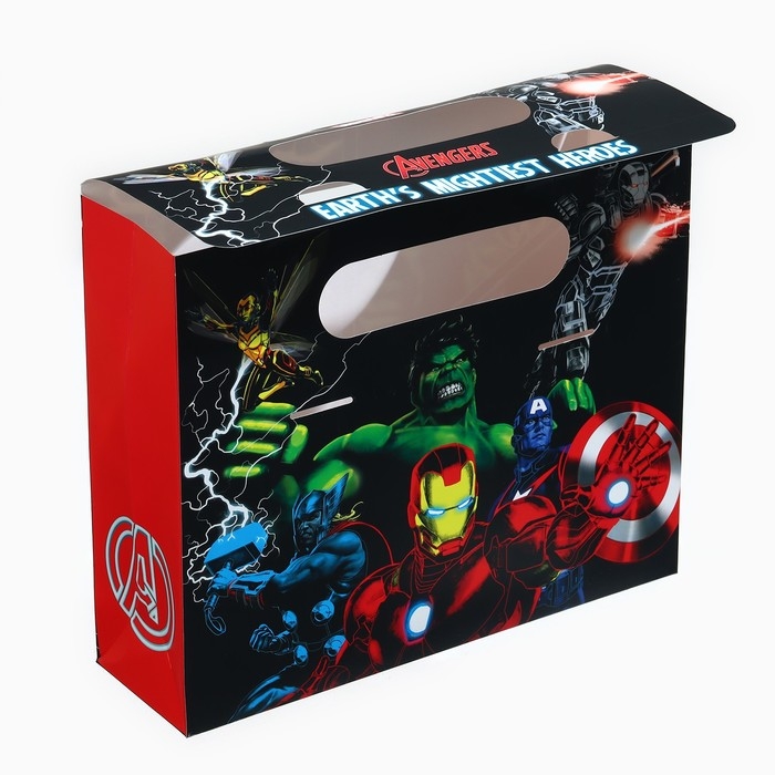 Пакет-коробка  Пакет-коробка "Герои", Мстители, 24х20х7