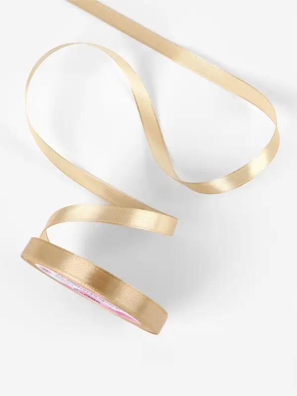 Лента атласная, 10 мм, 23±1 м, тёмно-бежевая №123 Лента атласная, 10 мм, 23±1 м, тёмно-бежевая №123