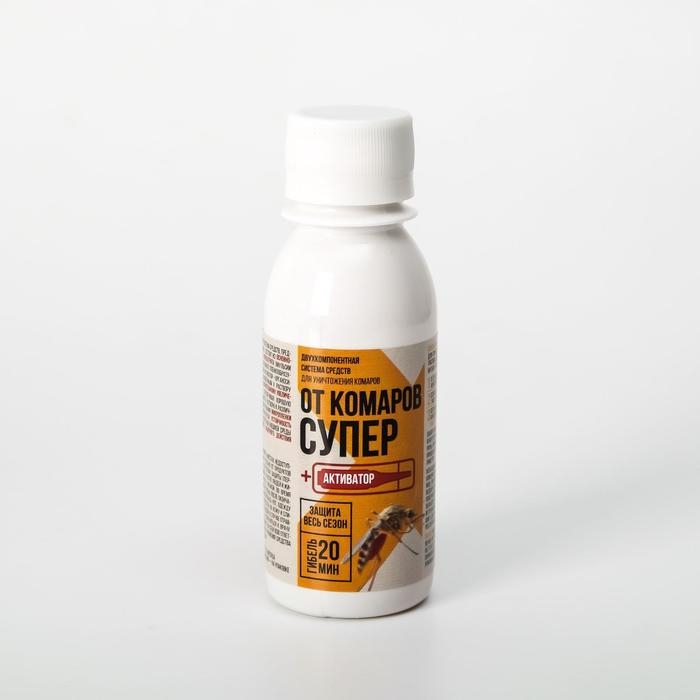 Средство от комаров  Средство от комаров "Супер", с активатором, в коробке, 80 мл