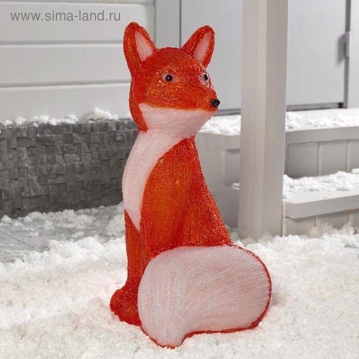 Светодиодная фигура «Лиса» 60 × 30 × 30 см, акрил, 120 LED, 8 режимов, 24 В, свечение белое Светодиодная фигура «Лиса» 60 × 30 × 30 см, акрил, 120 LED, 8 режимов, 24 В, свечение белое