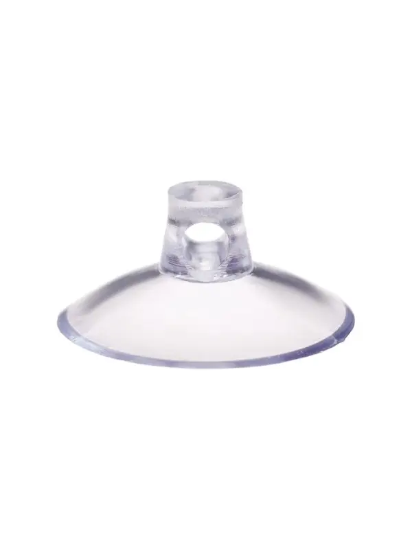 Присоска универсальная силиконовая d=25 мм, сквозное отверстие, 20 шт. в наборе, прозрачная