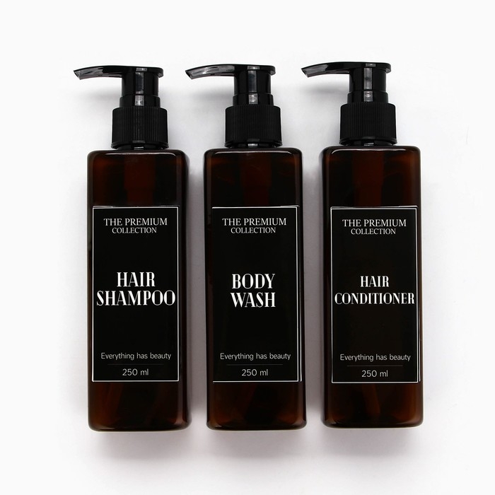 Дозатор для шампуня, кондиционера, гель для душа The premium collection, 250 мл, МИКС Дозатор для шампуня, кондиционера, гель для душа The premium collection, 250 мл, МИКС