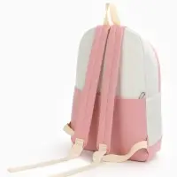 Рюкзак школьный на молнии, с карманами, с рисунком, размер 30&times;14&times;43 см, розовый