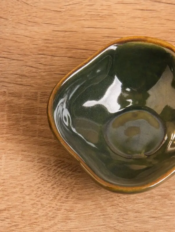 Соусник Соусник "Органика" керамика, цв. зелёный, 7,5х7,5х3 см