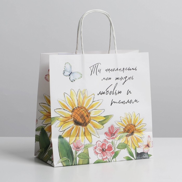 Пакет подарочный, упаковка, «Тепло», 22 х 22 х 11 см Пакет подарочный, упаковка, «Тепло», 22 х 22 х 11 см