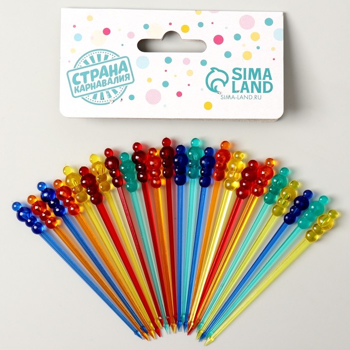 Шпажки для канапе «Шарики», в наборе 24 штуки Шпажки для канапе «Шарики», в наборе 24 штуки