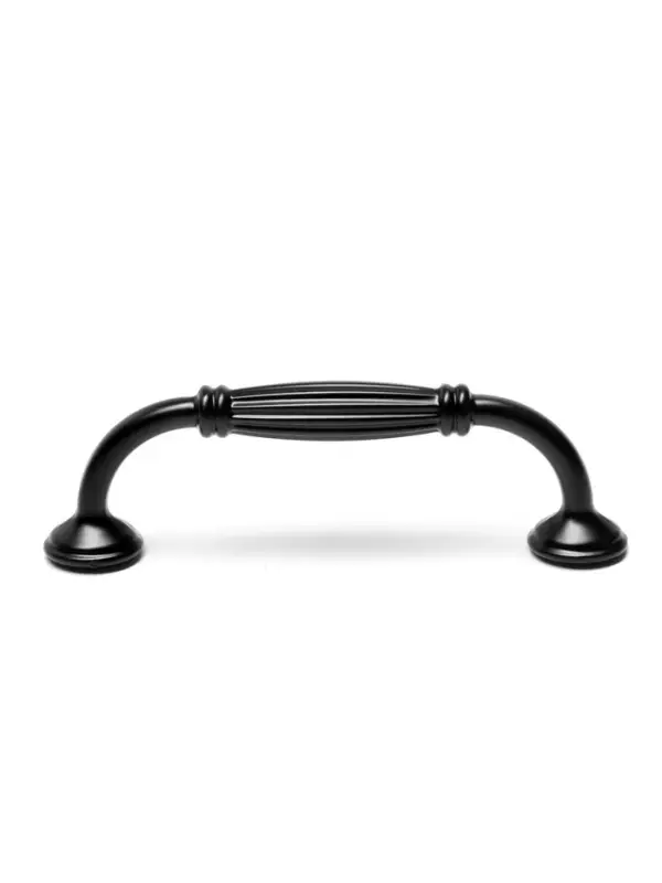 Ручка-скоба мебельная PC176, м/о 96 мм, цвет черный