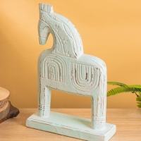 Сувенир «Конь», 25×8.5×37 см, дерево, мятный