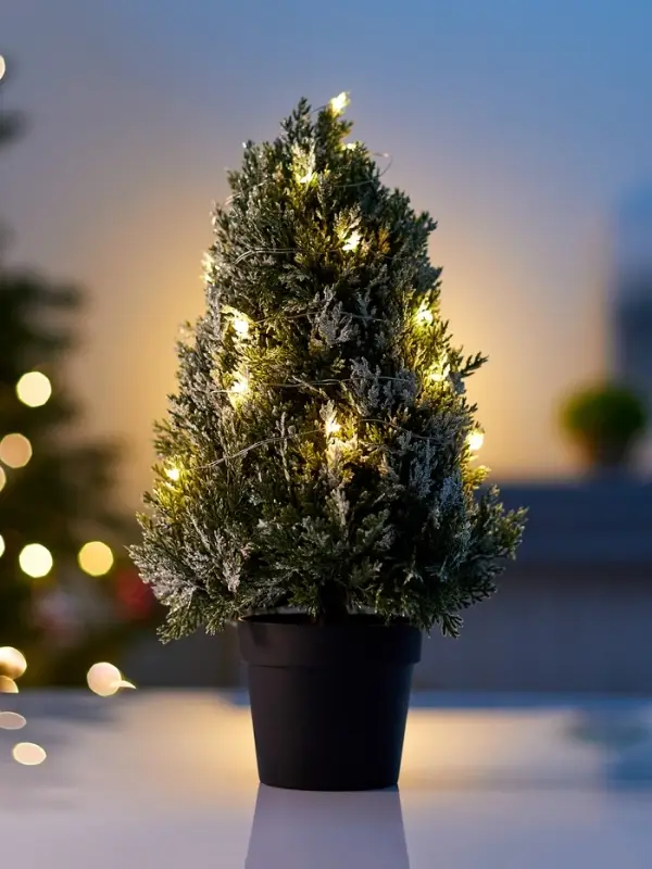 Фигура светодиодная «Можжевельник заснеженный» 35 см, 20 LED, от батареек AG13×3, свечение тёплое белое Фигура светодиодная «Можжевельник заснеженный» 35 см, 20 LED, от батареек AG13×3, свечение тёплое белое