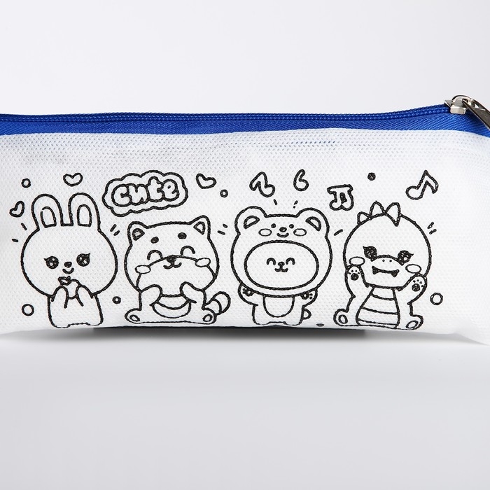 Набор для творчества: Пенал раскраска «Зверята», фломастеры 6 цветов Набор для творчества: Пенал раскраска «Зверята», фломастеры 6 цветов