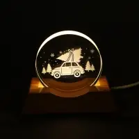 Ночник новогодний на подставке &laquo;Машинка с ёлкой&raquo;, d=6 см