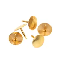 Кнопки канцелярские 12 мм., в картонной коробке, 50 штук, золотистые Кнопки канцелярские 12 мм., в картонной коробке, 50 штук, золотистые