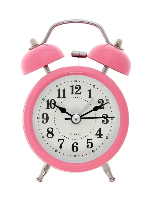 Часы - будильник настольные Часы - будильник настольные "Классика", дискретный ход, 12 х 8.5 см, АА, розовые