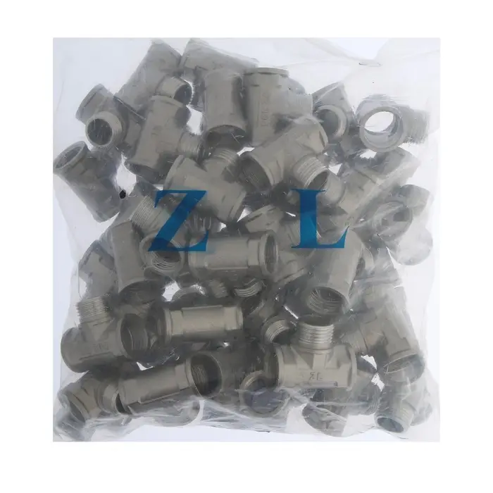 Тройник ZEIN engr, 1/2", внутренняя/наружная/внутренняя резьба, нержавеющая сталь