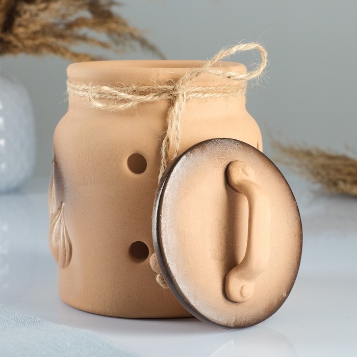 Банка для чеснока "Ретро" 1л / 16х11,5см, стандарт