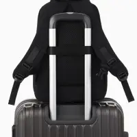 Рюкзак, 27*13*38,5 см, 2 отд 3н/карм, Комби, Водонепрон. дно, черный