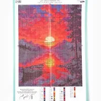 Вышивка крестиком 35х45 см "В отражении заката"