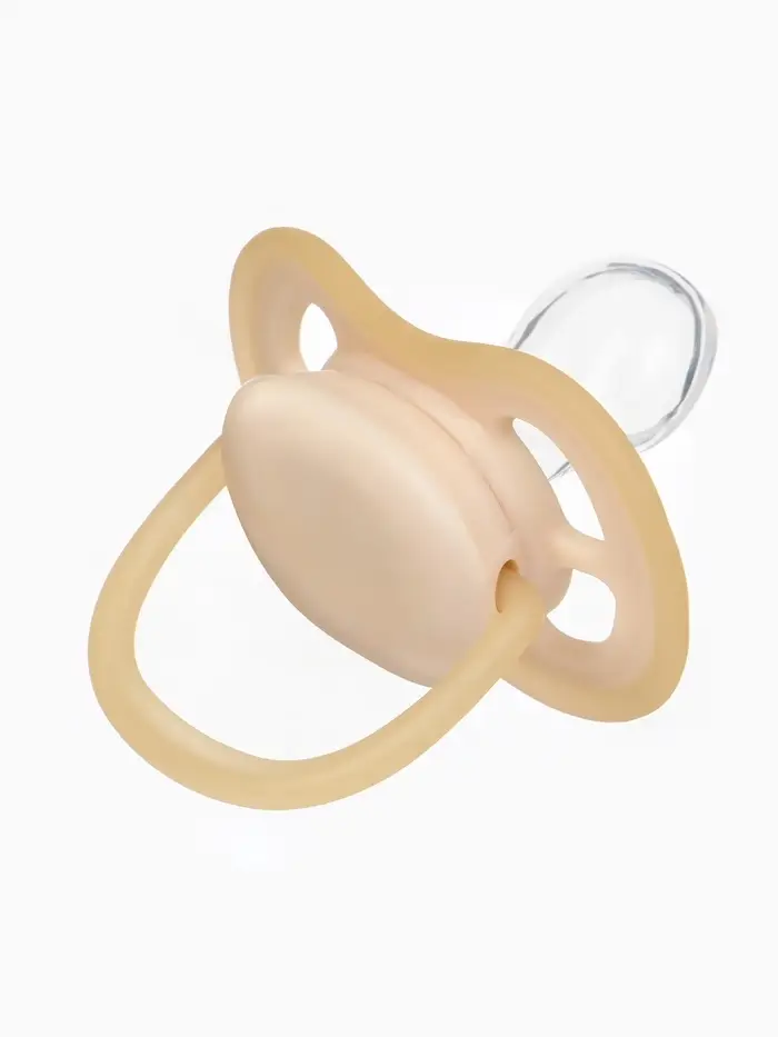 Соска-пустышка ортодонтическая, силикон, от 6 мес., бежевая