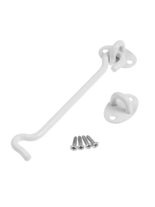 Крючок ветровой LOCKLAND KV001, L=150 мм, нержавеющая сталь, белый, 2 шт.