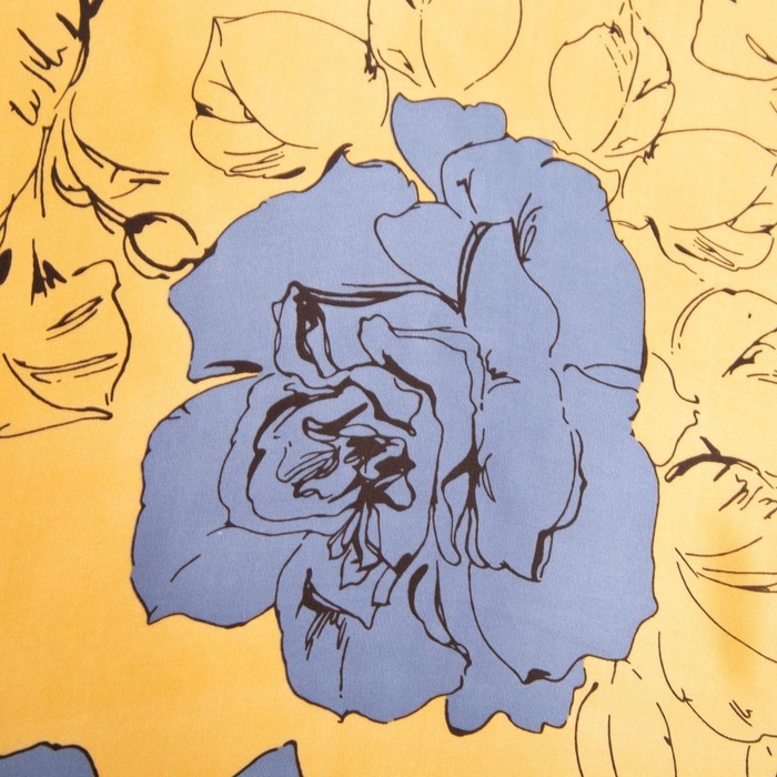 Платок текстильный, цвет жёлтый/синий, размер 70х70 Платок текстильный, цвет жёлтый/синий, размер 70х70