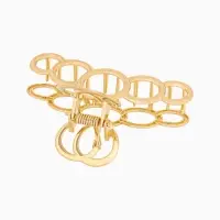 Крабик для волос &laquo;Либерти&raquo;, кольца, 7.5 см, золотистый