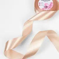 Лента атласная, 40 мм, 23&plusmn;1 м, бежевая №267