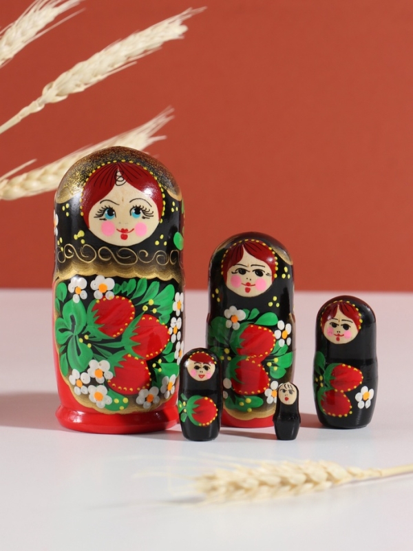 Матрёшка  Матрёшка "Анна", хохлома, 5-кукольная, 11см