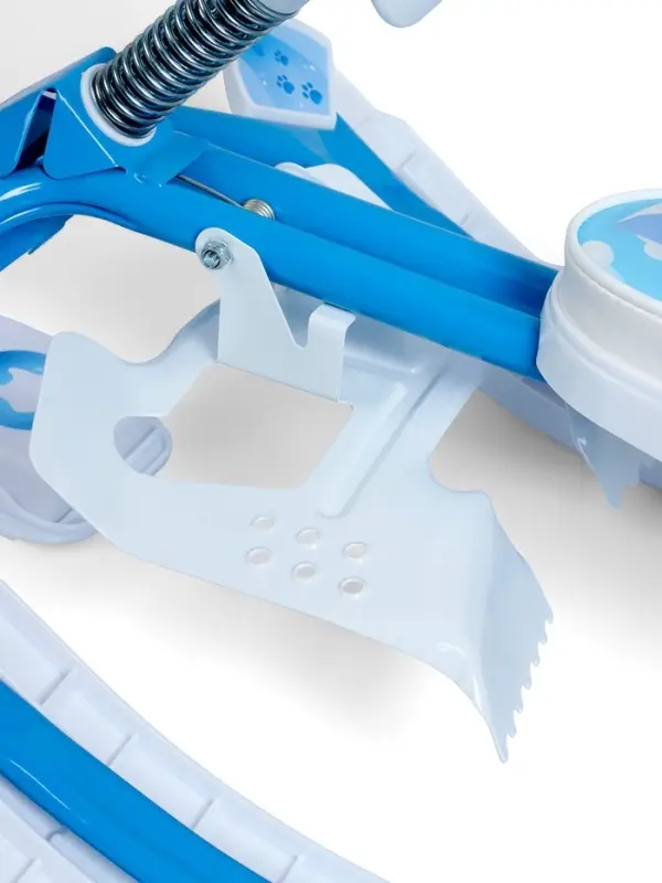 Снегокат растущий &laquo;Морозные гонки&raquo; Snow Cat, со спинкой, белый, голубой