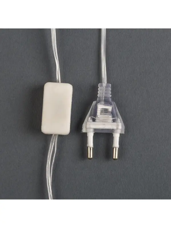 Гирлянда &laquo;Нить&raquo; 4.5 м с насадками &laquo;Прищепки&raquo;, IP20, прозрачная нить, 20 LED, свечение RG/RB, мигание, 220 В