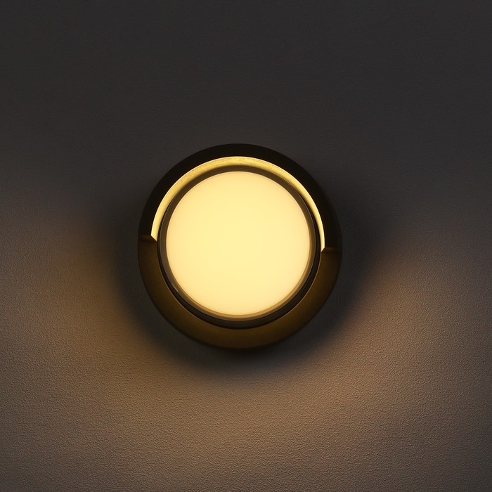 Светильник фасадный «Сити», FSD-048, 10 Вт, 3000К, круг, IP65, 220 В, пластик, черный Светильник фасадный «Сити», FSD-048, 10 Вт, 3000К, круг, IP65, 220 В, пластик, черный