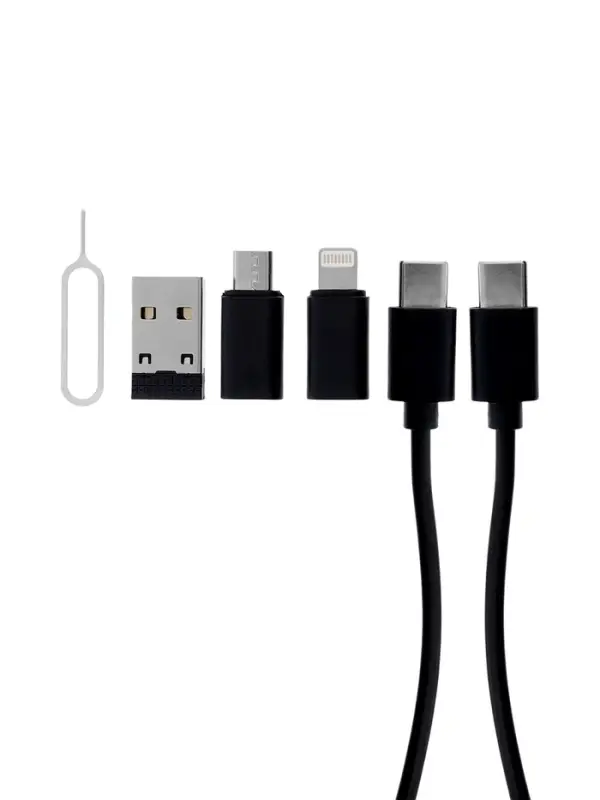 Набор переходников для гаджетов, type-c, usb, microUSB, lighting, игла