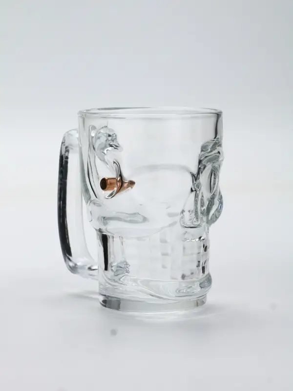 Кружка для пива Кружка для пива "Череп" с пулей, 350 мл