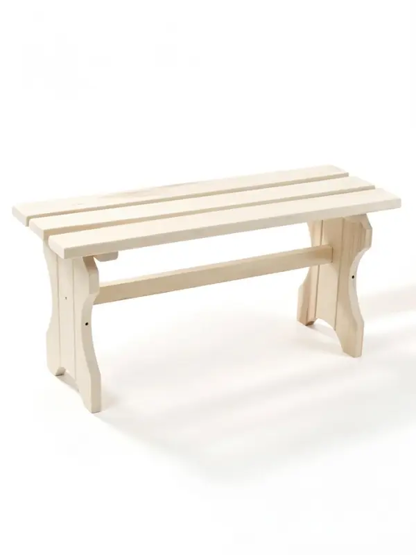 Лавка деревянная, резная №1 90х42х30 см