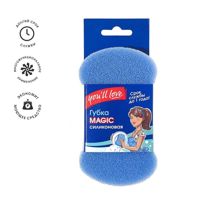 Губка пористая силиконовая, 7х12.5х2 см Губка пористая силиконовая, 7х12.5х2 см