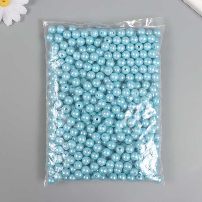 Набор бусин Набор бусин "Жемчуг" d 10 мм, 250 гр, серо-голубой