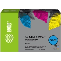 Чернила Cactus CS-GT51-52M/C/Y набор 4x100 мл для DeskJet GT 5810/5820/5812