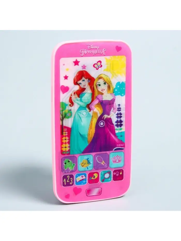 Телефон обучающий &laquo;Принцессы&raquo;, звук, батарейки, Disney