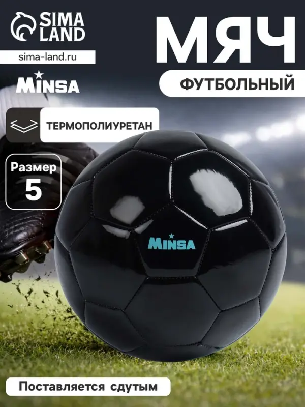 Футбольный мяч MINSA, машинная сшивка, 32 панели, р. 5, TPU