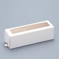 Коробка для макарун, с ложементом, белая 18 х 5,5 х 5,5 см