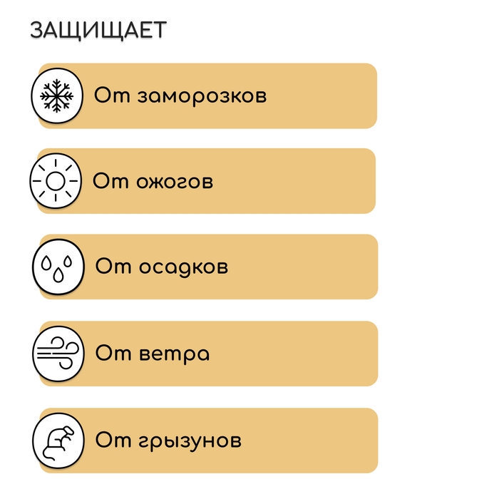Чехол для растений, трапеция на шнурках, 100 × 80 см, спанбонд с УФ-стабилизатором, плотность 60 г/м²