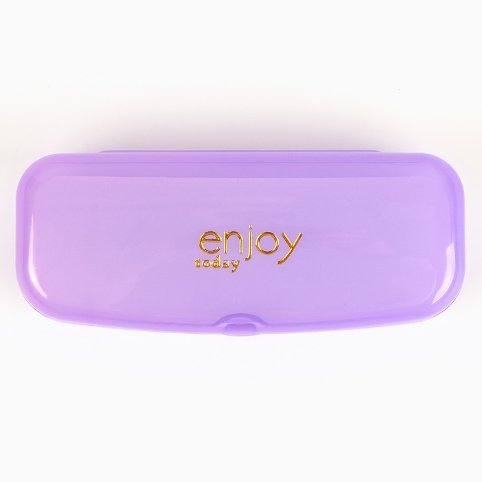 Футляр для очков Enjoy, фиолетовый, 15,5 х 5,2 х 3,5 см Футляр для очков Enjoy, фиолетовый, 15,5 х 5,2 х 3,5 см