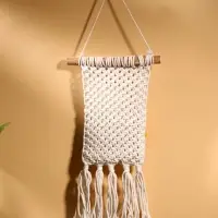 Кармашек текстильный, подвесной, 22&times;50 см, белый