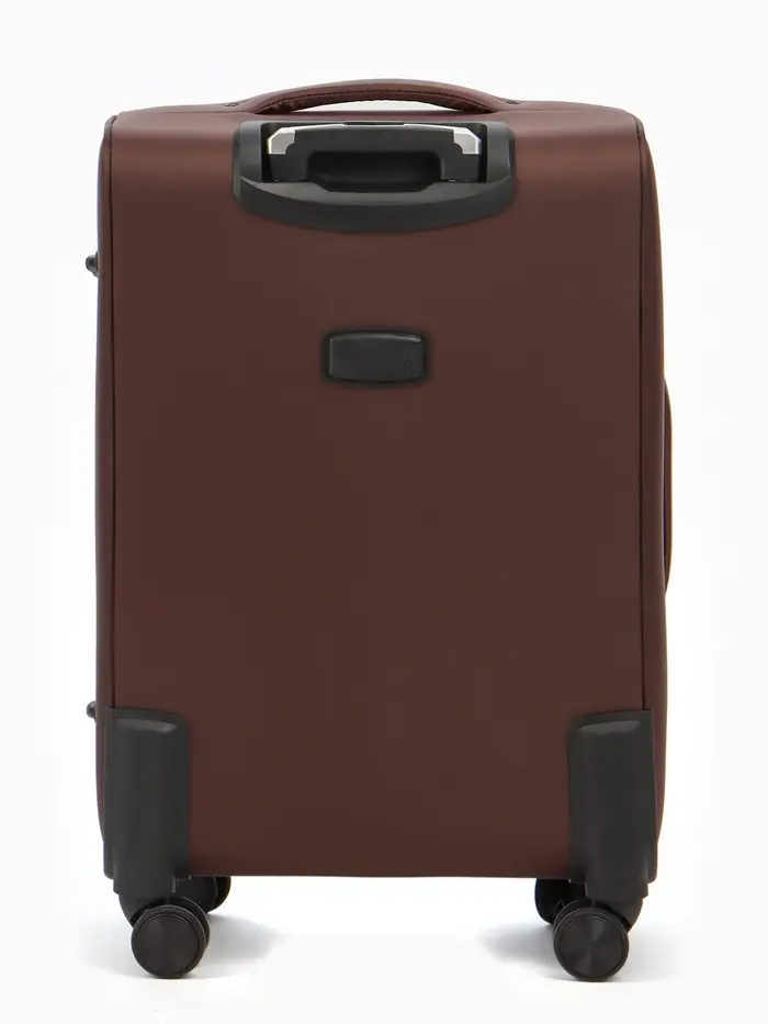 Чемодан на колёсах TEXTURA, кодовый замок, с увеличением, 42&times;26&times;68 см, 24", коричневый